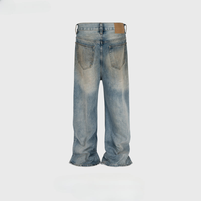 MIJKO Men's Vintage Pants MIJKO Men's Women's Vintage Washed Old Ripped Jeans