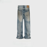 MIJKO Men's Vintage Pants MIJKO Men's Women's Vintage Washed Old Ripped Jeans