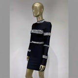 Women Dresses Long Sleeve Bandage Dress Slim Fit Party Dress (Ont0408)