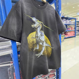 saint m t shirts s.m metal dinosaur graphic crewneck pullover short sleeve t-shirt