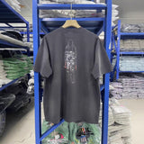 saint m t shirts s.m horror print graphic crew neck pullover short sleeve top