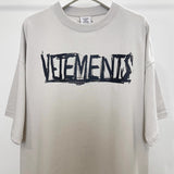 Vetements T Shirts VTM Werther Cute Letter Graffiti Loose Short Sleeve T-shirt