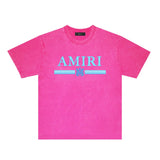 Amiri Washed Distressed T Shirt Printed Trendy Pure Cotton
