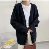 Women Knitted Cardigan Autumn and Winter V-neck Knitted Top