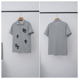 Ch hip-hop t shirts summerch american trendy high streetaccessible luxury cross embroider short sleeve easiest for match