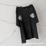 saint m t shirts s.m harley wolf head graphic crew neck pullover short sleeve t-shirt