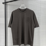 Ch hip-hop t shirts ch short-sleeved horseshoe patch embroiderloosecasualpure cotton american short-sleeved