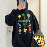 Vetements Hoodie Autumn and Winter VTM Vegetable Print Loose Hooded Sweater