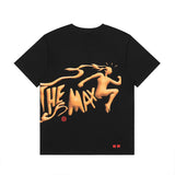 Hip-hop t-shirts, american-style merchandise featuring running graphics and letter prints. trendy, oversized, short-sleeved tees perfect for summer streetwear
