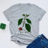Vintage Coffee Plant Illustration T-Shirt Botanical Graphic