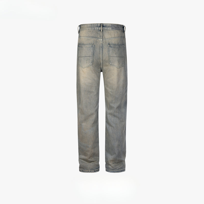 MIJKO Men's Vintage Pants MIJKO Men's Clothing Women's Washing Water Old Trousers Trendy Men's and Women's Jeans