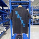 saint m t shirts s.m. distressed angel graphic crew neck pullover short sleeve top