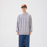 Unisex Sweater Winter Knitting Diamond Lattice Sweater