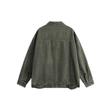 Unisex Jacket Vintage Embroidered Loose Lapels Jacket Spring and Autumn Coat