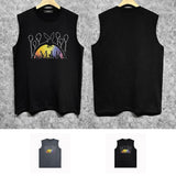 Amiri tank top rabbit rainbow printing