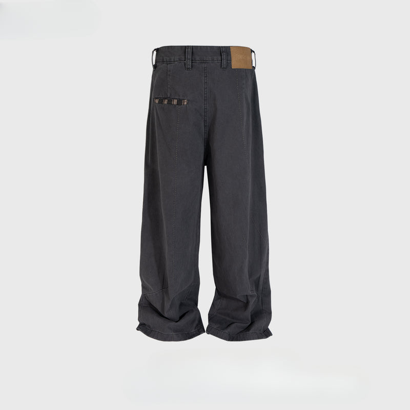 MIJKO Men's Vintage Pants MIJKO Design Trousers Men's and Women's Straight Embellished Casual Pants