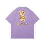 Drew house tshirt r d@ew cartoon bear graphic crew neck pullover short sleeve wholesale single piece