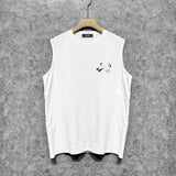 Amiri tank top with cracked letter and number print