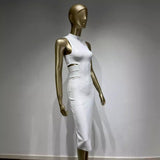 Women Dresses White Bandage One-Piece Dress (Ont0408)