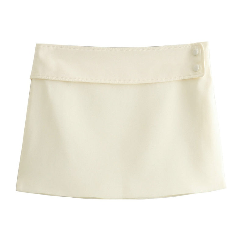 Women Skirt Summer Mini Skirt Solid Color Sheath Skirt