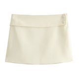 Women Skirt Summer Mini Skirt Solid Color Sheath Skirt