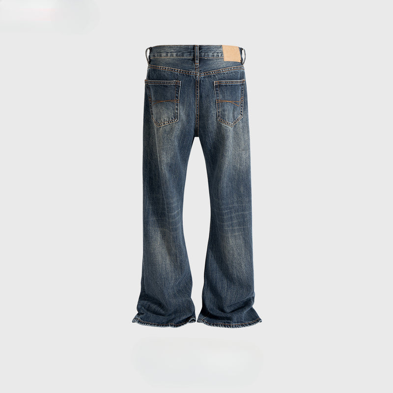 MIJKO Men's Vintage Pants MIJKO Textured Trousers Men's and Women's Ripped Jeans