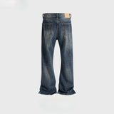 MIJKO Men's Vintage Pants MIJKO Textured Trousers Men's and Women's Ripped Jeans