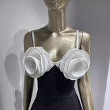 Women Dresses Bandage Dress Summer Sexy White Suspender Party Dress (Ont0408)