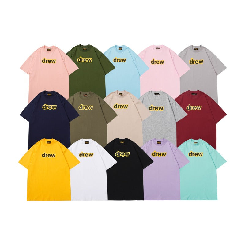 Drew house tshirt r collection d@ew rubberized letter crew neck short sleeve tee