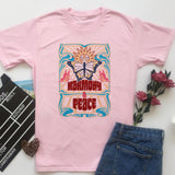 HJN Summer Women's T-Shirt Harmony Peace Butterfly Psychedelic Shirt