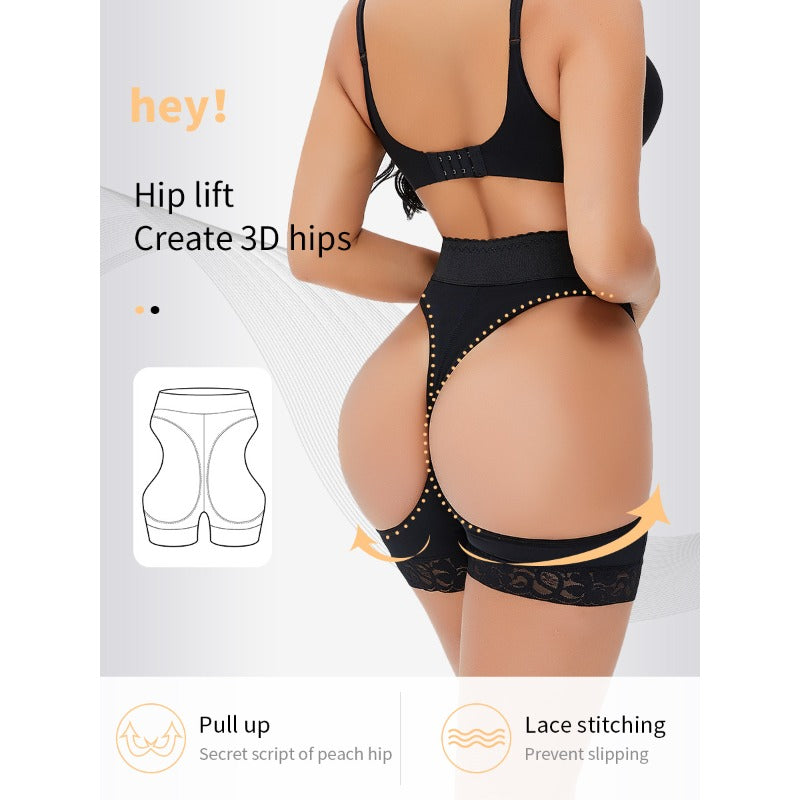 Butt lifter shapewear panty buttoned tummy tuck butt lift