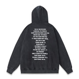 Vetements Hoodie Puff Print Destroyed Loose Zip Coat Hooded Sweater