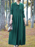 Women Knitwear Spring and Autumn Long Sweaters Dress
