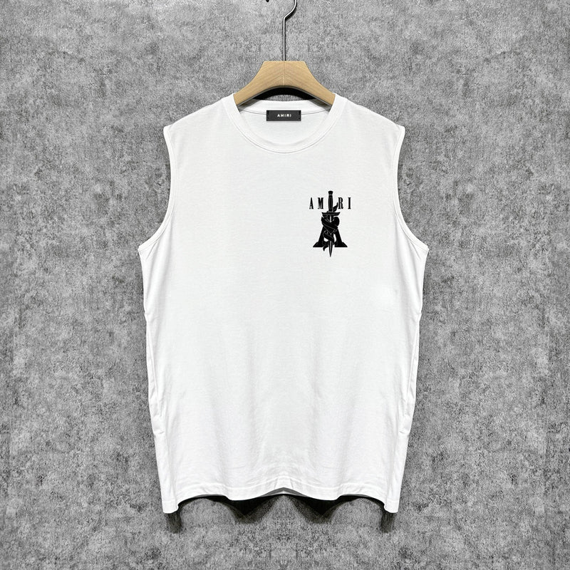 Amiri tank top sword printing