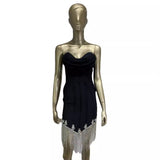 Women Dresses Bandage Dress Sexy Tassel Party Dress Skirt (Ont0408)