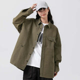 Unisex Jacket Autumn Plaid Loose Shirt
