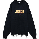 Vetements Hoodie Autumn and Winter Embroidery Sweater Loose round Neck Sweater