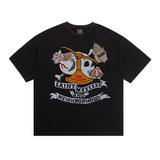 saint m t shirts s.m libra money pattern crew neck pullover short sleeve one-piece
