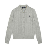 Dopamine fall/winter women's couple cardigan wool sweater macaron color rl small malafit polo collar knit jacket