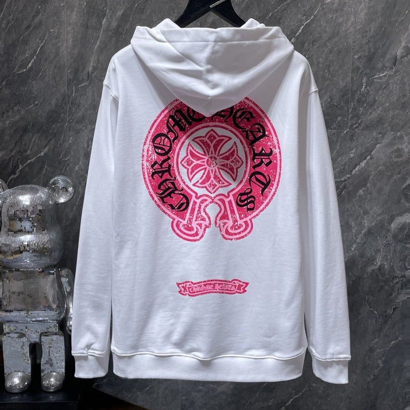 Chh Chrome Hearts Hoodie Color Leather Sanskrit Hand Painted Graffiti Hooded Sweater