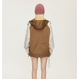 Unisex Jacket Retro Autumn Coat Loose Casual Hooded Jacket