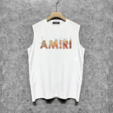 Amiri tank top flame letterprinting