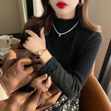 Women Knitwear Autumn and Winter Turtleneck Sweater Slim Bottoming Shirt