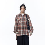 Unisex Jacket Fall Plaid Cardigan