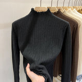 Women Knitwear Autumn and Winter Turtleneck Sweater Slim Bottoming Shirt