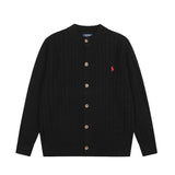 Casualoutwearloosecasualknitting woolen sweater rl ralph pony round neck cardigan female fall and wintersweet socialite