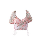 Women Party Tops Halter Perspective Butterfly Embroidered Suspender Mesh Vest