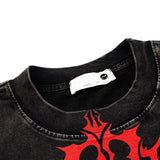 Hip-hop t shirts american skull ape vintage washed retro distressed loose short-sleeved t-shirt half-sleeved