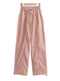 Women Sweatpants Elastic Waist Loose-Fitting Casual Ankle-Banded Overalls