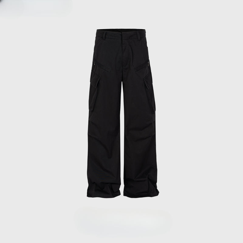 MIJKO Men's Vintage Pants MIJKO Men's Trousers Straight High Street Casual Pants